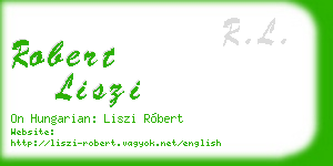robert liszi business card